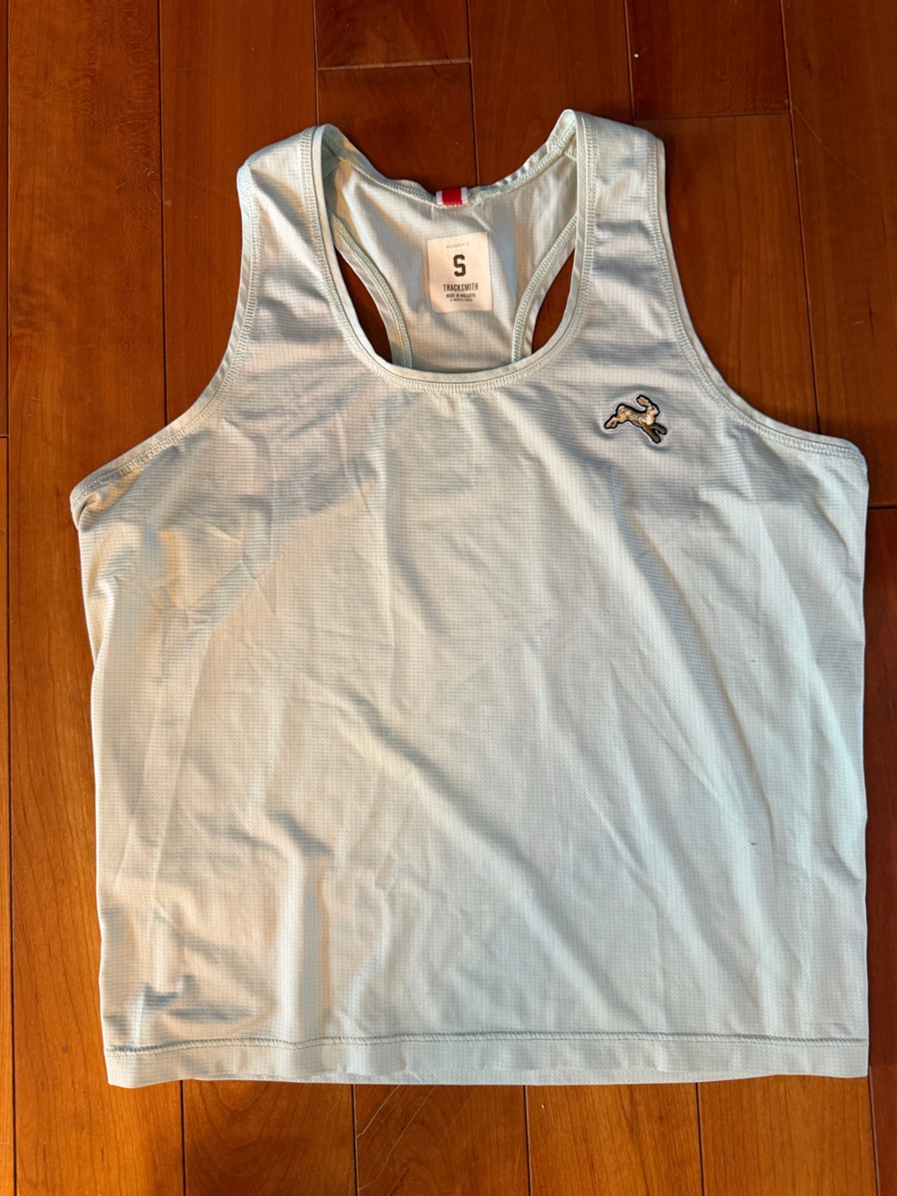 Tracksmith Pale Blue Racerback Performance Tank